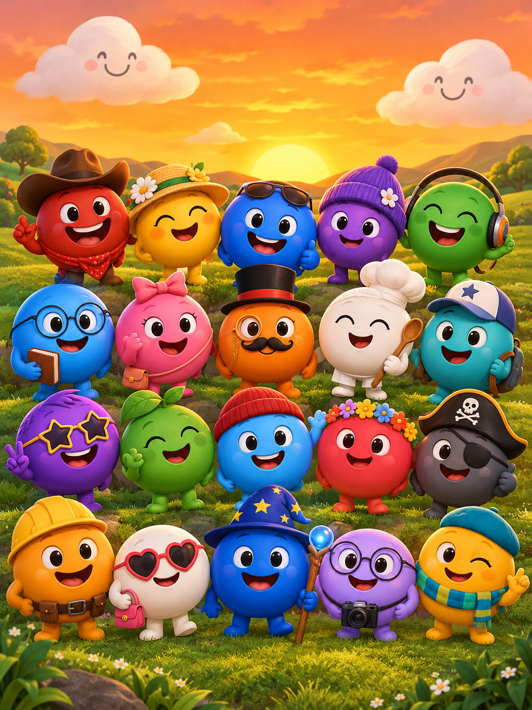 Sprunkity Characters: All 20 Main Tiles and the 6 Bonus Slots